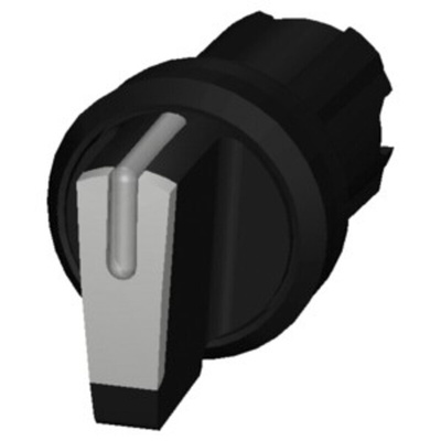 Siemens 3SU1 Series 3 Position Selector Switch Head, 22mm Cutout, White Handle