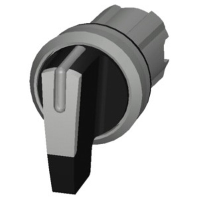 Siemens 3SU1 Series 3 Position Selector Switch Head, 22mm Cutout, White Handle