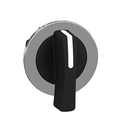 Schneider Electric ZB4 Series 3 Position Selector Switch Head, 30mm Cutout, Black Handle