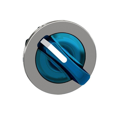 Schneider Electric ZB4 Series 2 Position Selector Switch Head, 30mm Cutout, Blue Handle