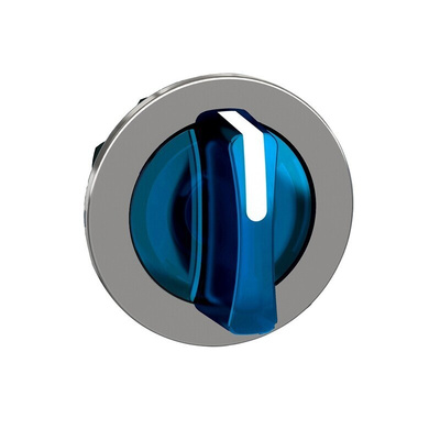 Schneider Electric ZB4 Series 3 Position Selector Switch Head, 30mm Cutout, Blue Handle