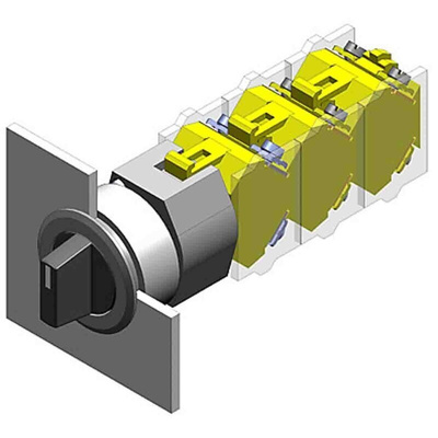 EAO 04 Series 3 Position Selector Switch Head, Black Handle