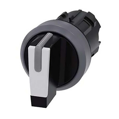 Siemens 3SU Series 3 Position Selector Switch Head, 22mm Cutout