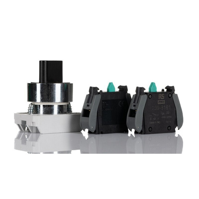 RS PRO Short Lever Selector Switch - (2NO) 22.5mm Cutout Diameter 3 Positions