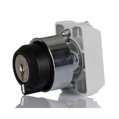 RS PRO Key Selector Switch - (2NO) 22.5mm Cutout Diameter 3 Positions