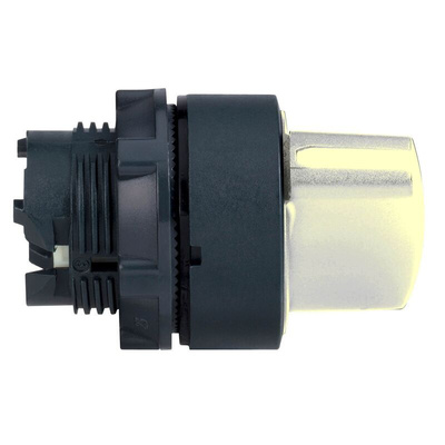 Schneider Electric ZB5 Series 2 Position Selector Switch Head, 22mm Cutout, White Handle