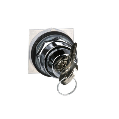 Schneider Electric Harmony 9001K Series 2 Position Selector Switch Head, 30mm Cutout, Silver Handle