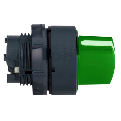 Schneider Electric ZB5 Series 3 Position Selector Switch Head, 22mm Cutout, Green Handle