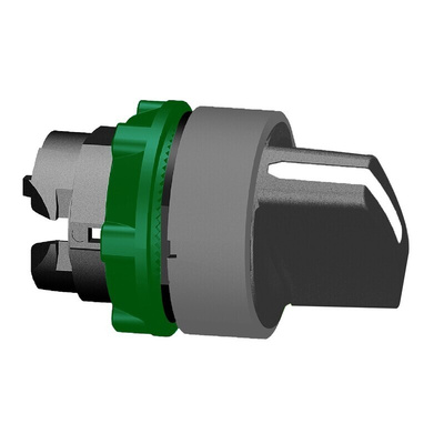 Schneider Electric Harmony XB5 Series 3 Position Selector Switch Head, 22mm Cutout, Black Handle