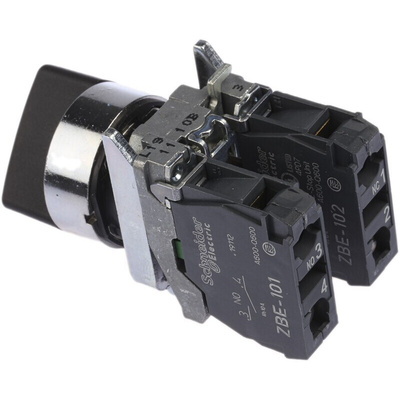 Schneider Electric Knob Selector Switch - (SPDT) 22mm Cutout Diameter 2 Positions