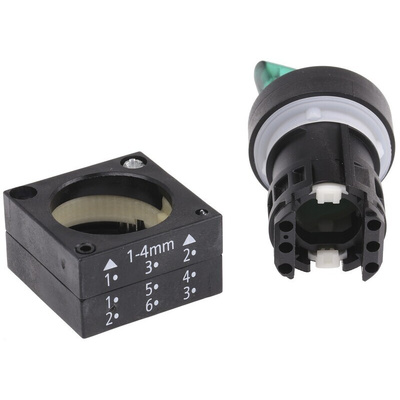 Siemens 3SB3 Series 2 Position Selector Switch Head, 22mm Cutout, Green Handle