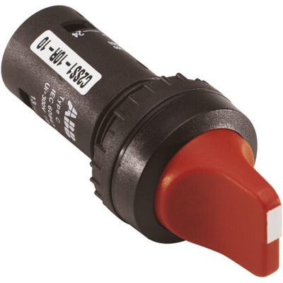 ABB Short Handle Black Selector Switch - 22mm Cutout Diameter 3 Positions