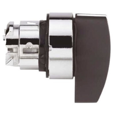 Schneider Electric Harmony XB4 Series 3 Position Selector Switch Head, 22mm Cutout, Black Handle