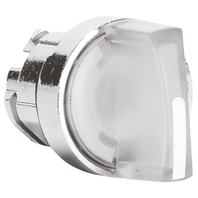 Schneider Electric Harmony XB4 Series 2 Position Selector Switch Head, 22mm Cutout, White Handle