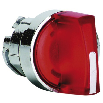 Schneider Electric Harmony XB4 Series 3 Position Selector Switch Head, 22mm Cutout, Red Handle