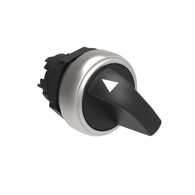 Lovato Platinum Series 2 Position Selector Switch Head, 22mm Cutout, Black Handle