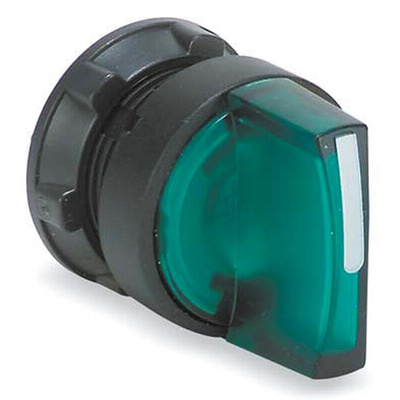 Schneider Electric Harmony XB5 Series 3 Position Selector Switch Head, 22mm Cutout, Green Handle