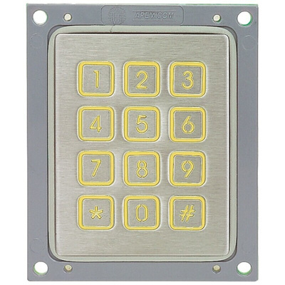 APEM IP65 12 Key Stainless Steel Keypad