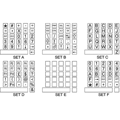 Storm Keypad Legend Sheet 70F00102 for 700, 700 Series, 900 Series