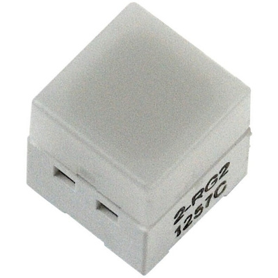 IP00 White Cap Tactile Switch, SPST 50 mA @ 24 V dc
