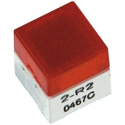 IP00 Red Cap Tactile Switch, SPST 50 mA @ 24 V dc