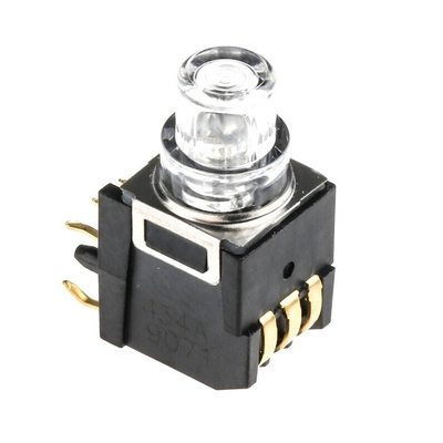 Green Button Tactile Switch, SPDT 100 mA @ 32 V dc 4mm