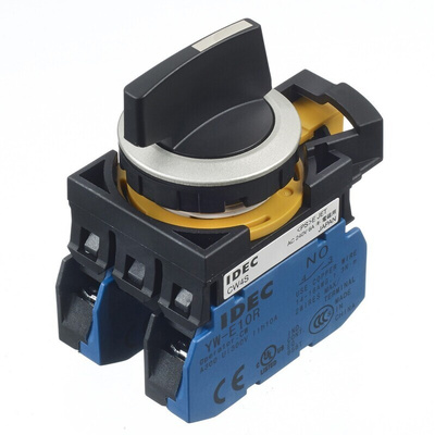 Idec Spring Return Selector Switch - (DPST) 22mm Cutout Diameter 3 Positions