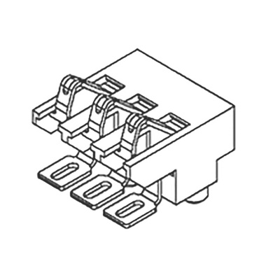 105040-0001 | Molex Male 3 Way Battery Connector, Surface Mount, 1A, 12 V dc