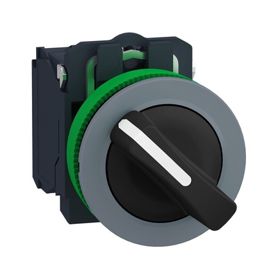 Schneider Electric Handle Selector Switch - (1NO) 30.5mm Cutout Diameter 3 Positions
