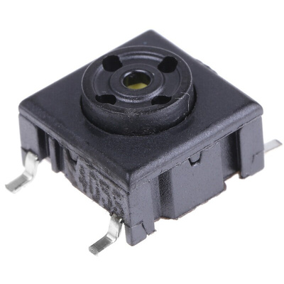 IP67 Black Tact Switch, SPST 50 mA @ 24 V dc