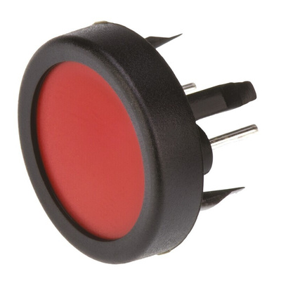 Red Tactile Switch, SPST 125 mA @ 48 V dc