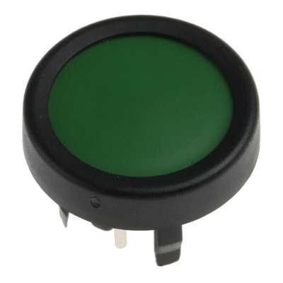 Green Tactile Switch, SPST 125 mA @ 48 V dc