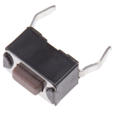 Brown Tactile Switch, SPST 50 mA @ 12 V dc