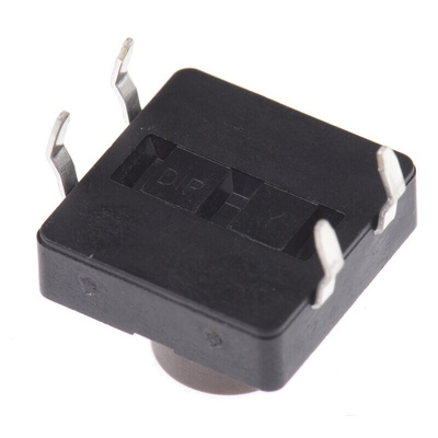Brown Plunger Tactile Switch, SPST 50 mA @ 12 V dc 4.2mm