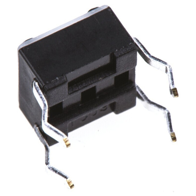 Black Button Tactile Switch, SPST 50 mA @ 24 V dc 0.7mm Surface Mount