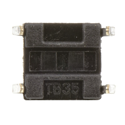Black Button Tactile Switch, SPST 50 mA @ 24 V dc 9.4mm Surface Mount