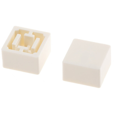 Omron White Tactile Switch Cap for Series B3F-4000, Series B3F-5000, Series B3W-4000, B32-1260