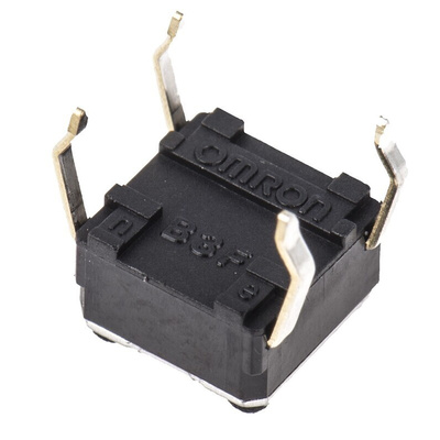 Orange Plunger Tactile Switch, SPST 50 mA @ 24 V dc 0.9mm Through Hole