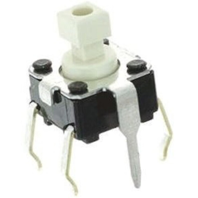 Plunger Tactile Switch, SPST 50 mA @ 24 V dc 3.9mm Through Hole
