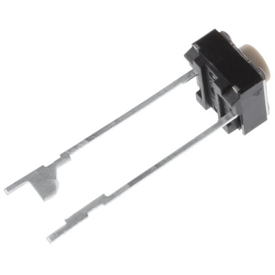 Plunger Tactile Switch, SPST 50 mA @ 24 V dc 1.6mm Through Hole