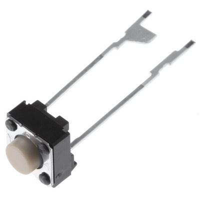 Plunger Tactile Switch, SPST 50 mA @ 24 V dc 1.6mm Through Hole