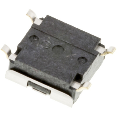 Plunger Tactile Switch, SPST 50 mA @ 24 V dc 1.7mm Through Hole