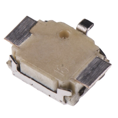 Button Tactile Switch, SPST 50 mA @ 12 V ac 0.4mm Through Hole