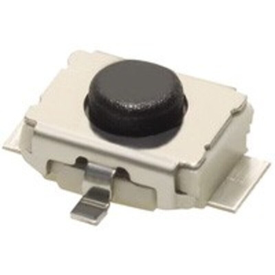 Button Tactile Switch, SPST 50 mA @ 12 V ac 0.4mm Through Hole