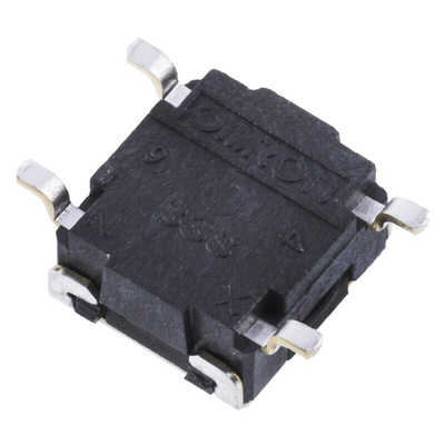 Button Tactile Switch, SPST 50 mA @ 24 V dc 0.8mm Through Hole