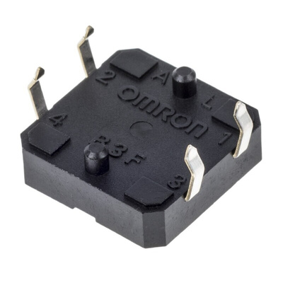 Ivory Plunger Tactile Switch, SPST 50 mA @ 24 V dc 3mm Through Hole