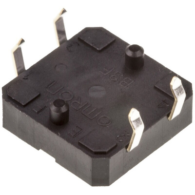 Ivory Plunger Tactile Switch, SPST 50 mA @ 24 V dc 0.8mm Through Hole