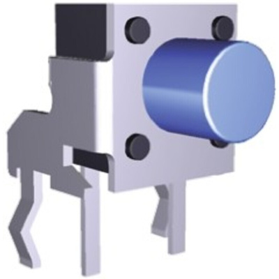 Blue Button Tactile Switch, SPST 50 mA @ 24 V dc 3.25mm
