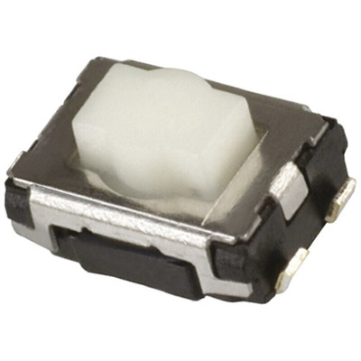White Push Plate Tactile Switch, SPST 20 mA 1.7mm
