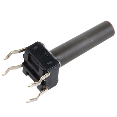 Grey Stem Tactile Switch, SPST 50 mA @ 12 V dc 17mm Surface Mount